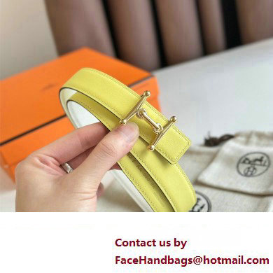 Hermes Mors H belt buckle  &  Reversible leather strap 24 mm 08 2023